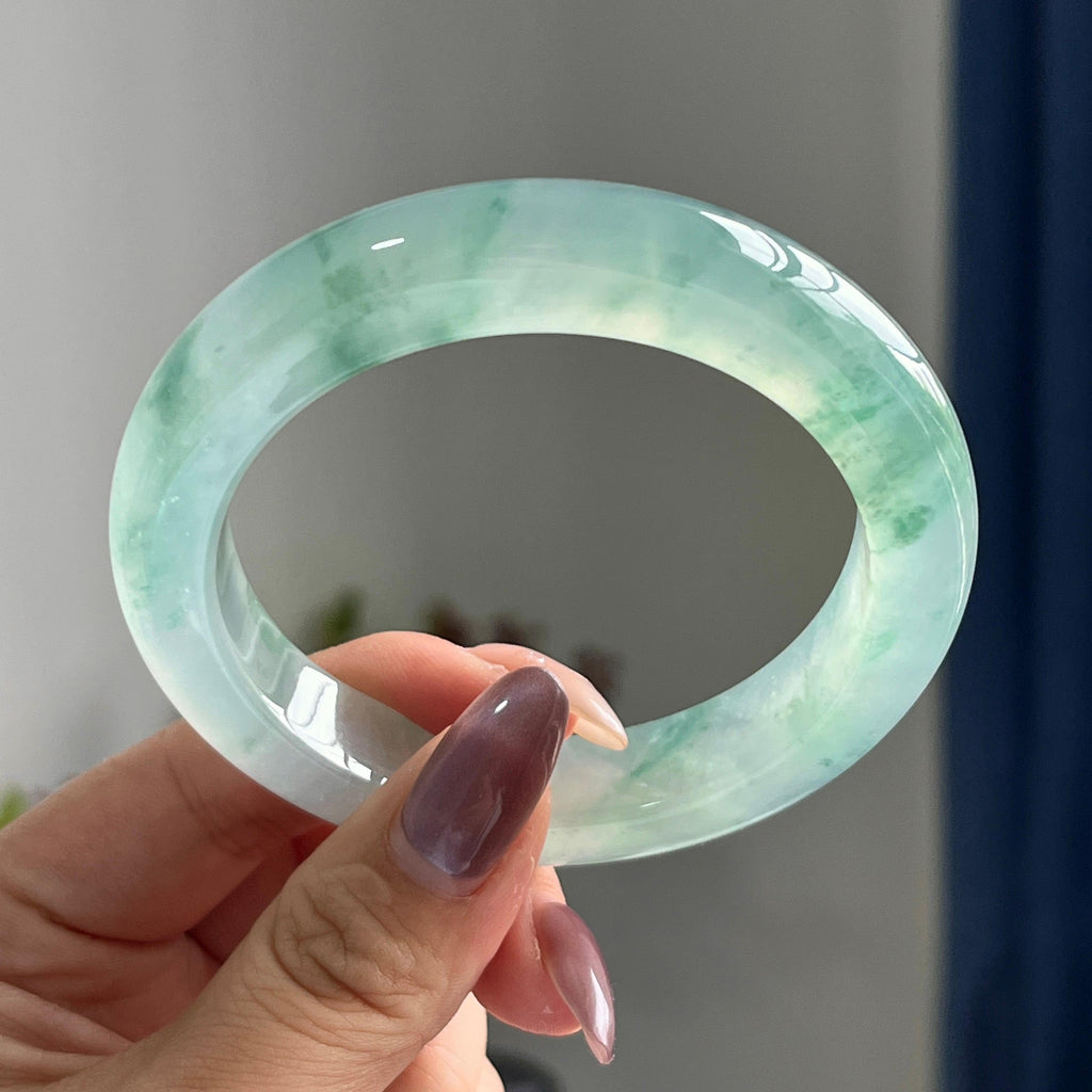 冰种飘花平安镯（56圈）（yc197822）