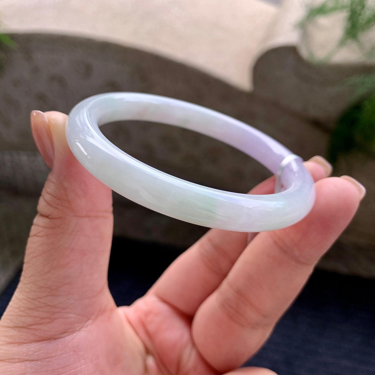 细糯种紫罗兰圆条手镯 55圈口 （yc705870）