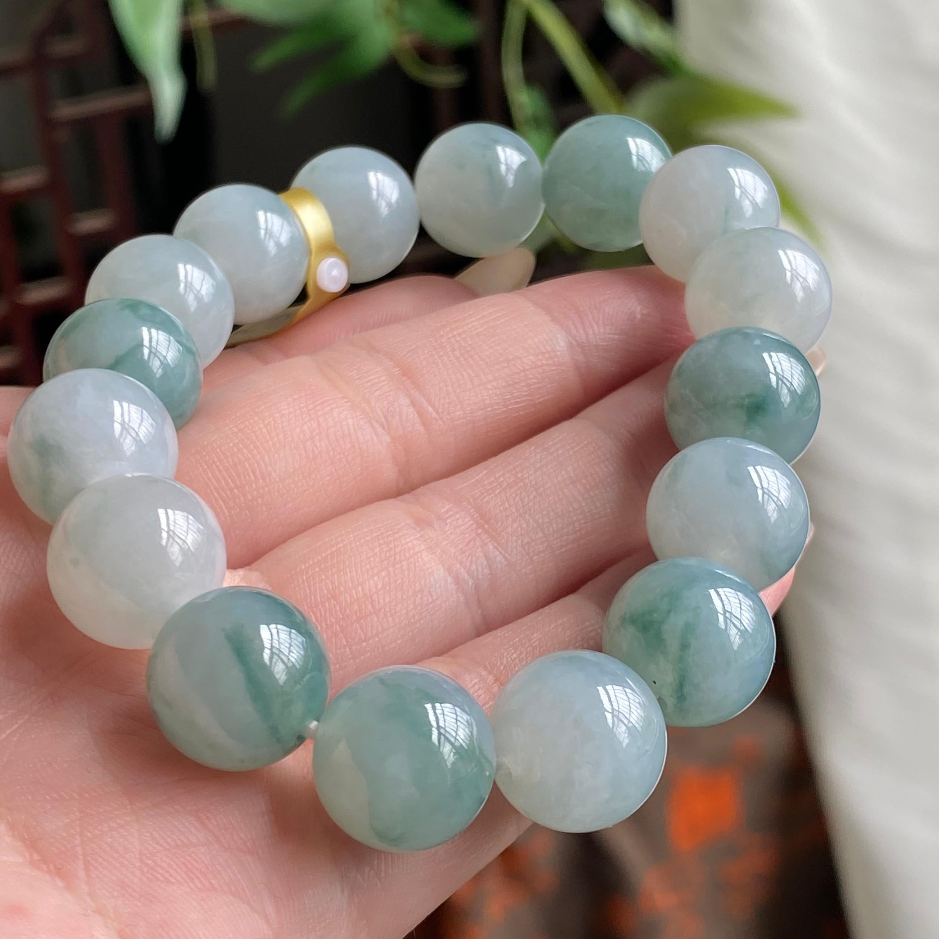 细糯种飘花单圈手串（16颗）（yc195184）