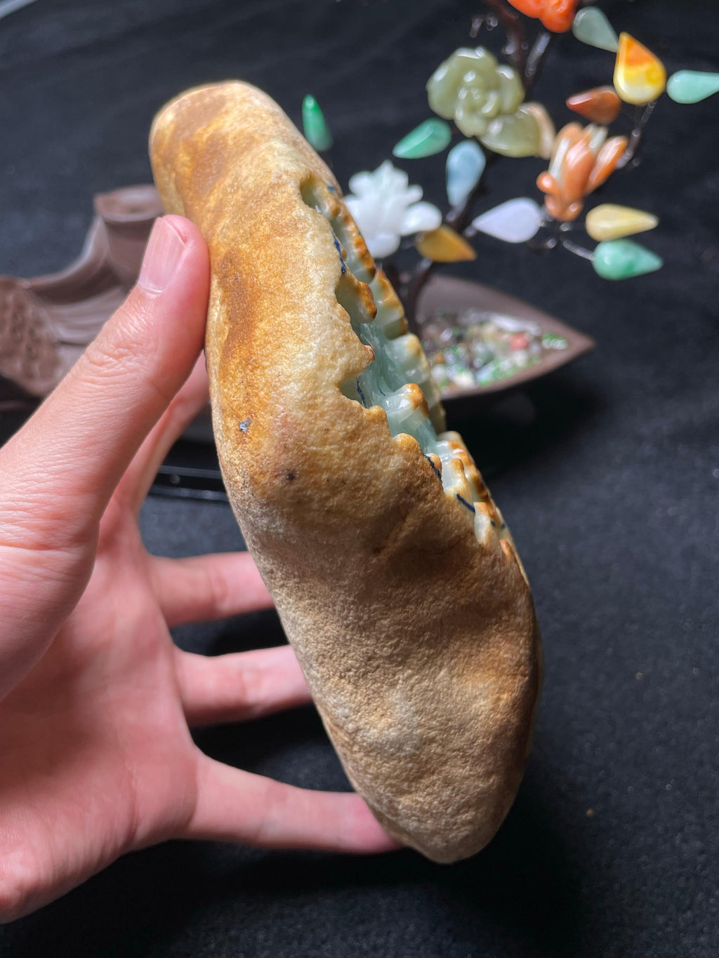 木那开窗飘色手镯料（yc492288）