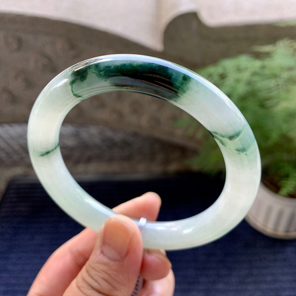细糯种飘花圆条手镯（59.6mm）（yc098527）