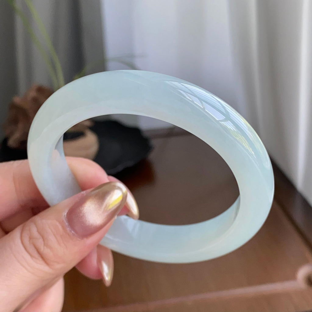 细糯种淡晴底平安镯（55圈）（yc258164）