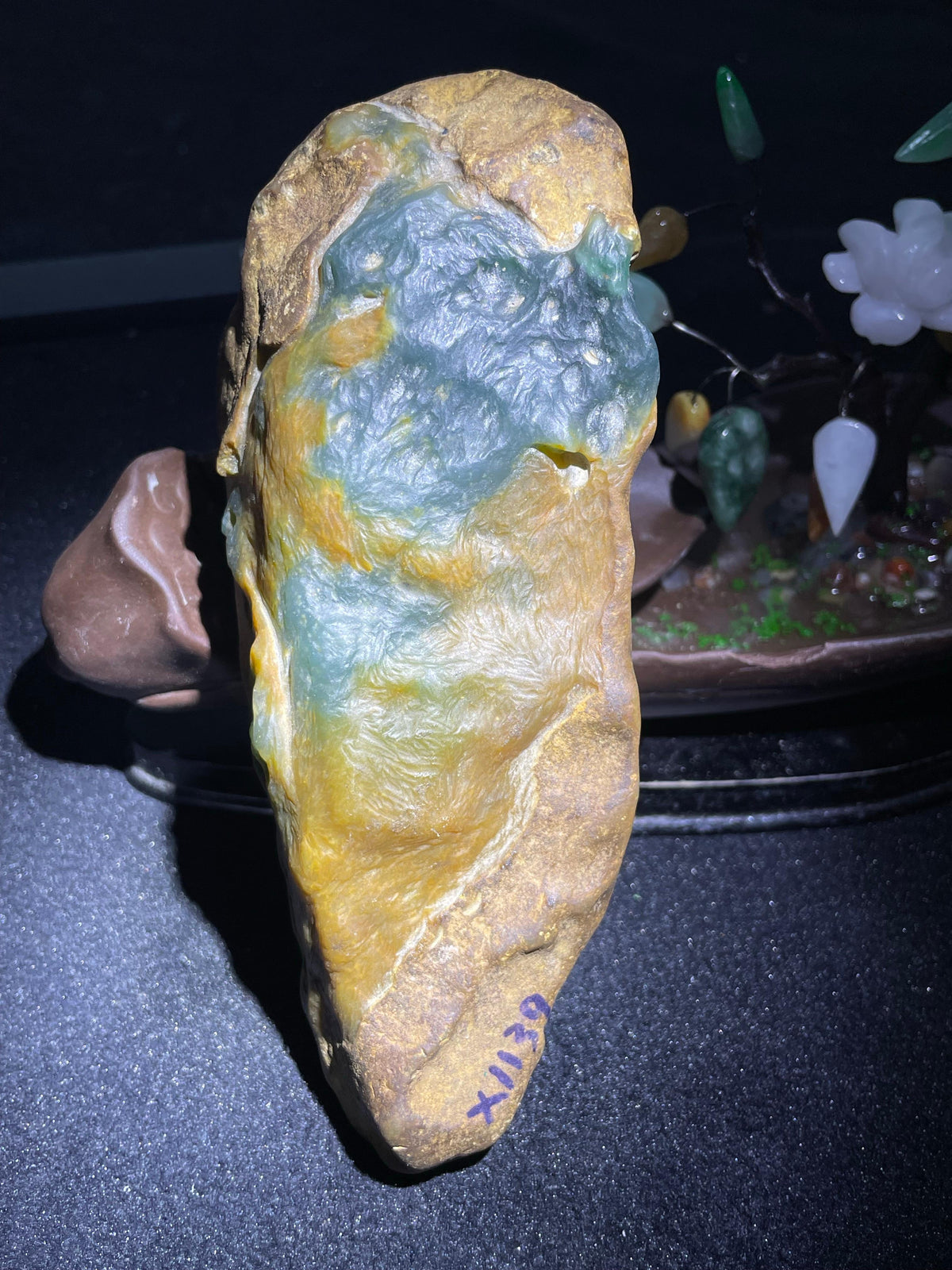 精品开窗大马坎冰底蓝晴加黄翡（yc707743）