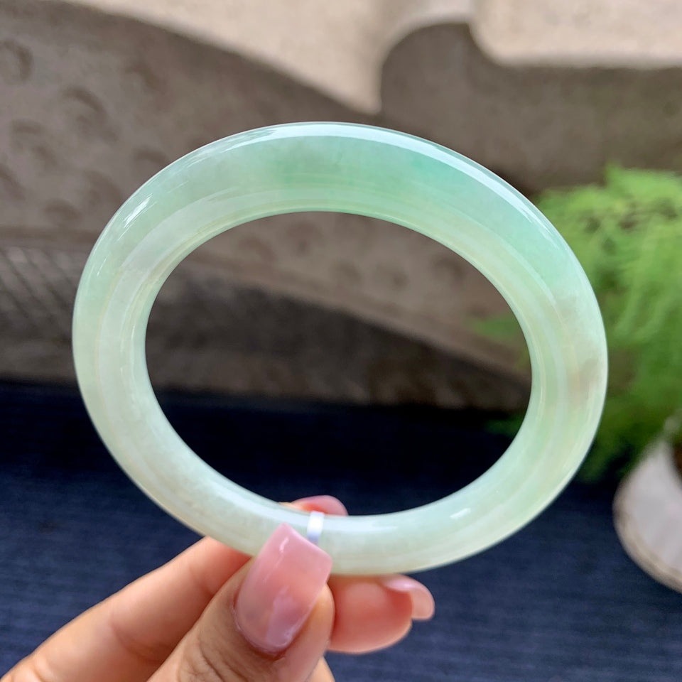 细糯种晴底圆条手镯（55mm）（yc094302）