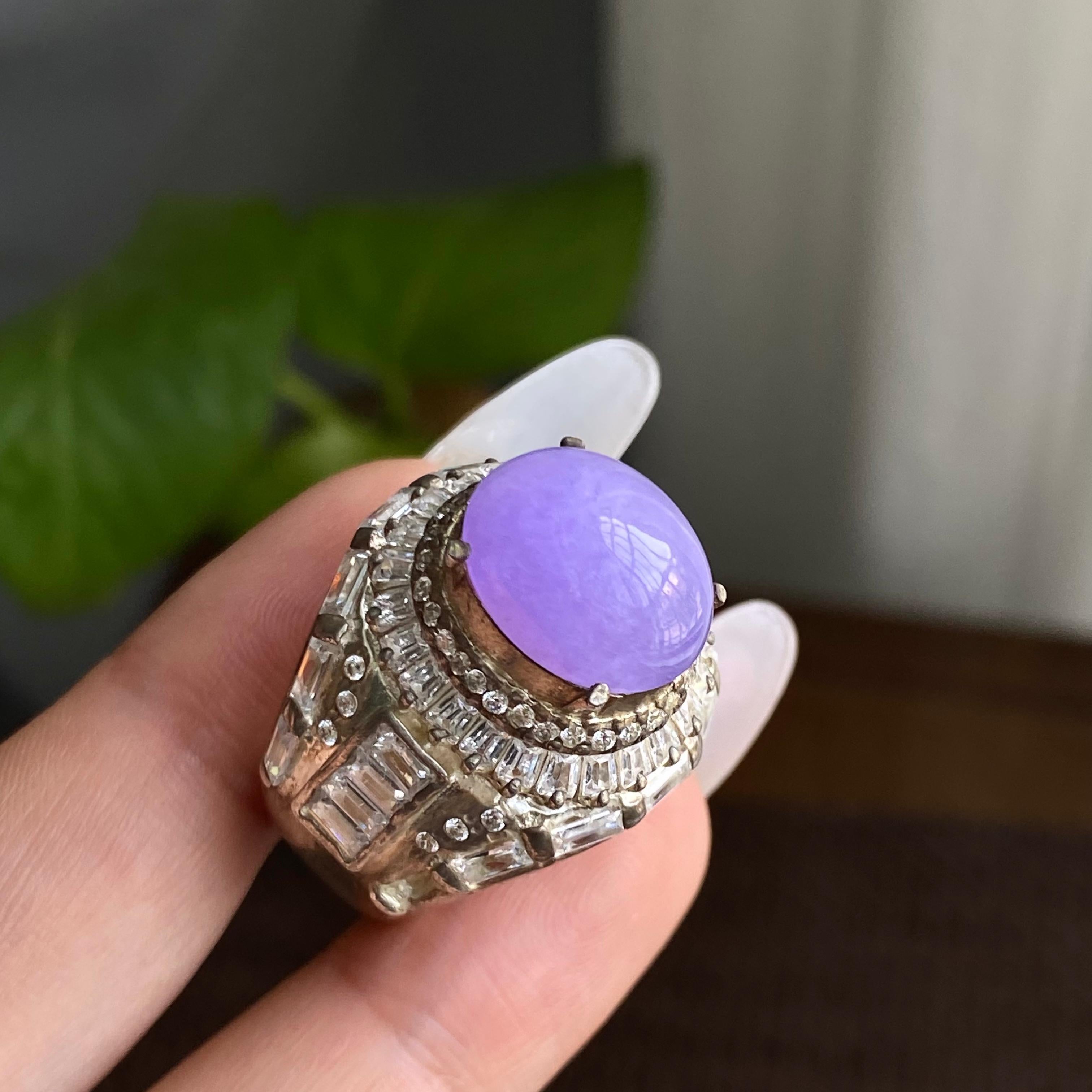 细糯种紫罗兰裸石蛋面（yc282941）