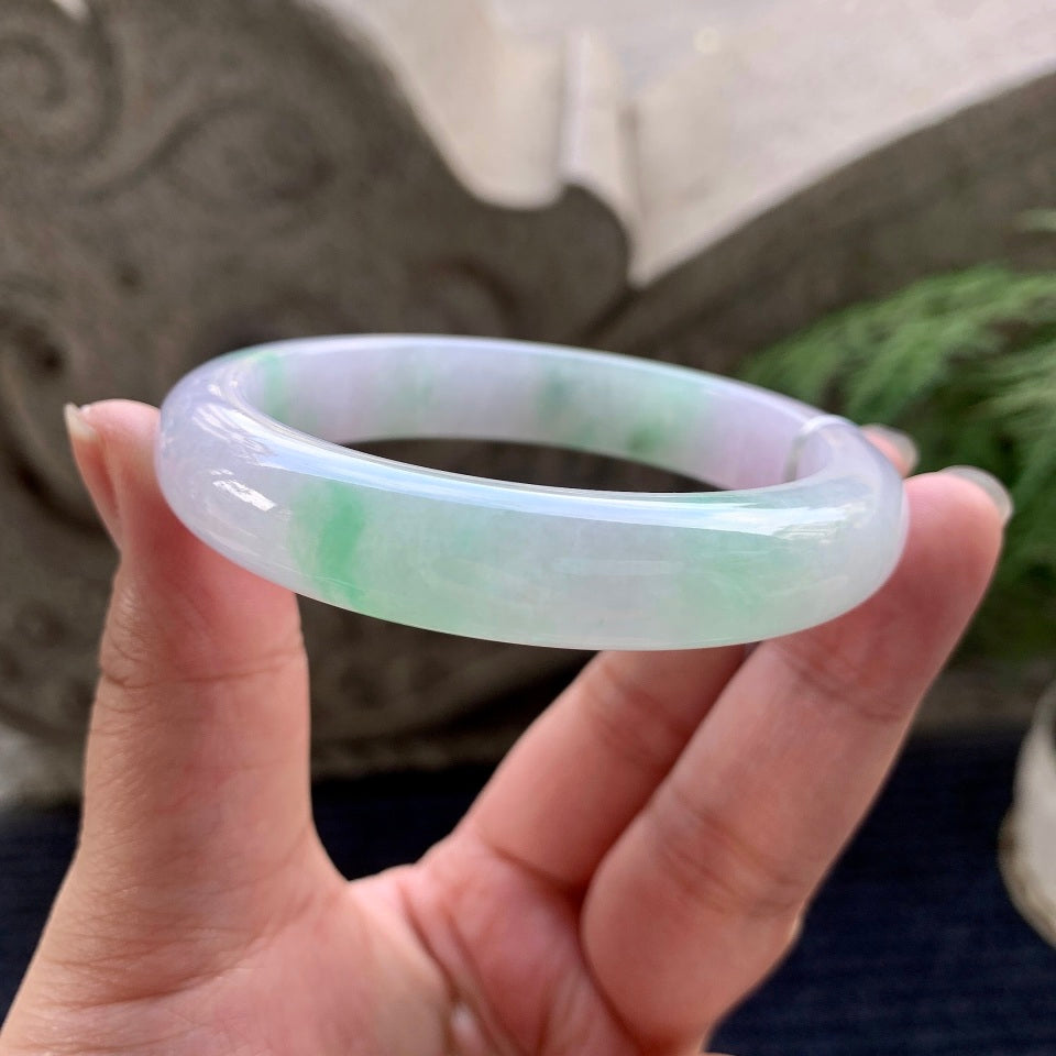 细糯种飘花平安镯（57.6mm）（yc089902）