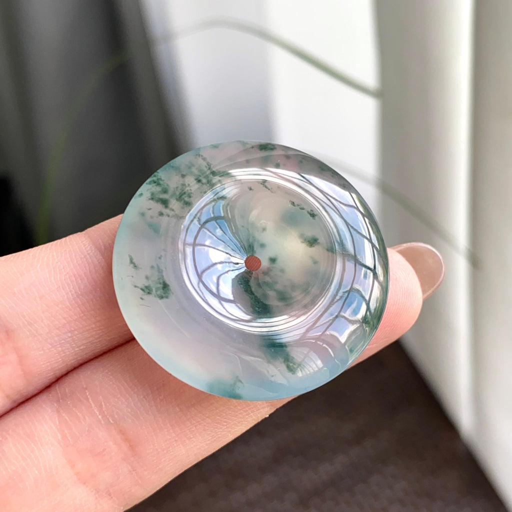 冰种飘花平安扣吊坠（yc263836）