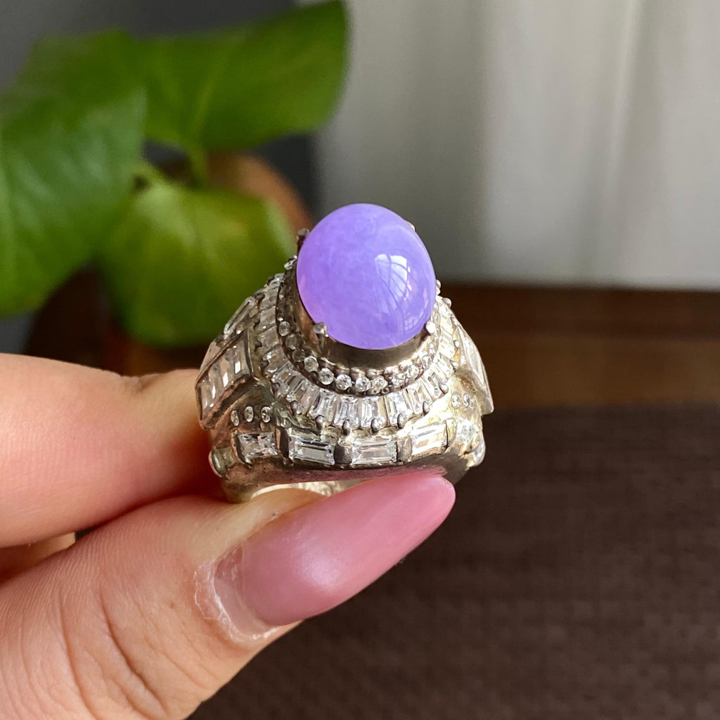 细糯种紫罗兰裸石蛋面（yc282942）