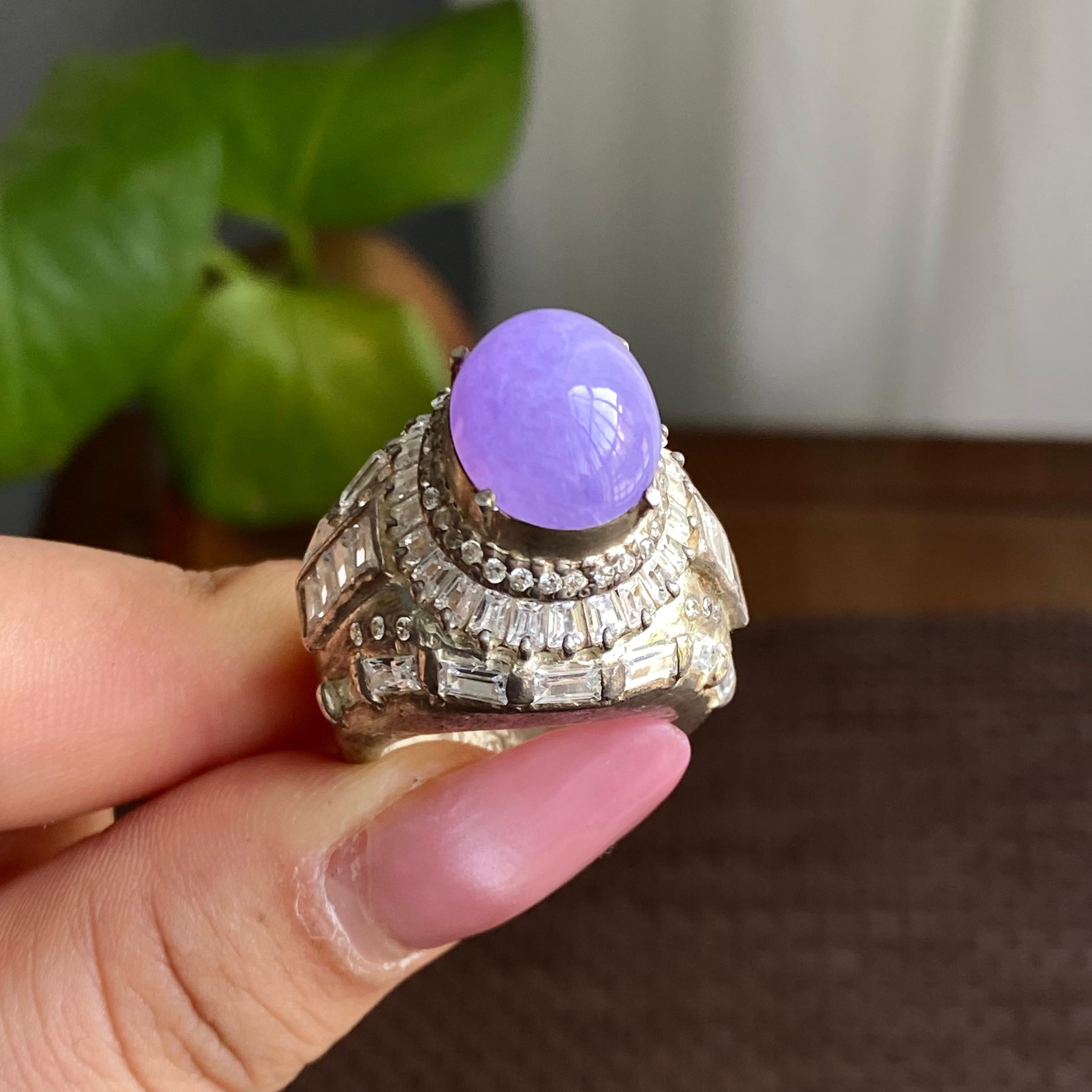 细糯种紫罗兰裸石蛋面（yc282941）