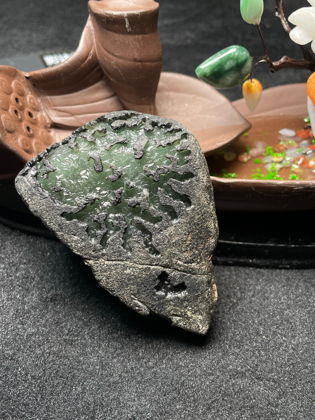 莫湾基开窗冰底飘花飘黄牌子料（yc497711）