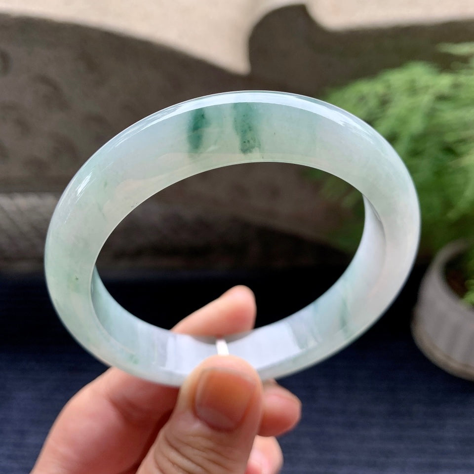 细糯种飘花平安镯（58.4mm）（yc097808）