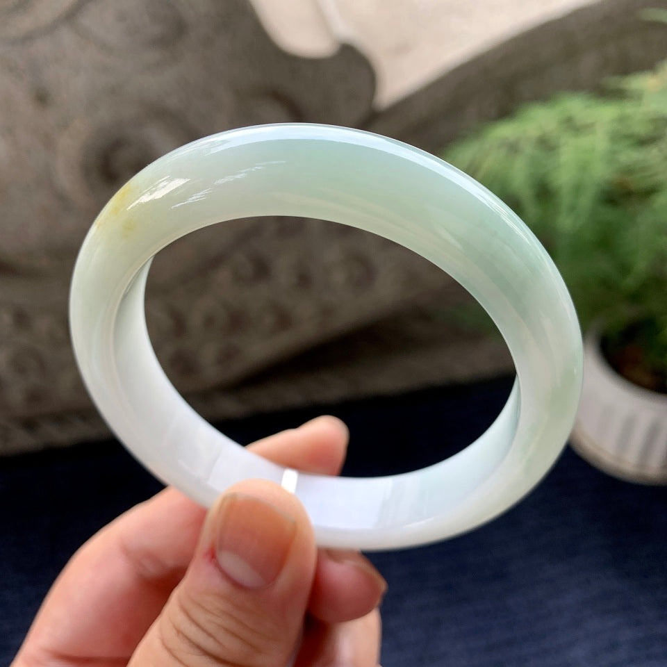 细糯种淡晴底平安镯（57mm）（yc091744）