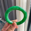 细糯种满绿圆条手镯（55mm）（yc093328）