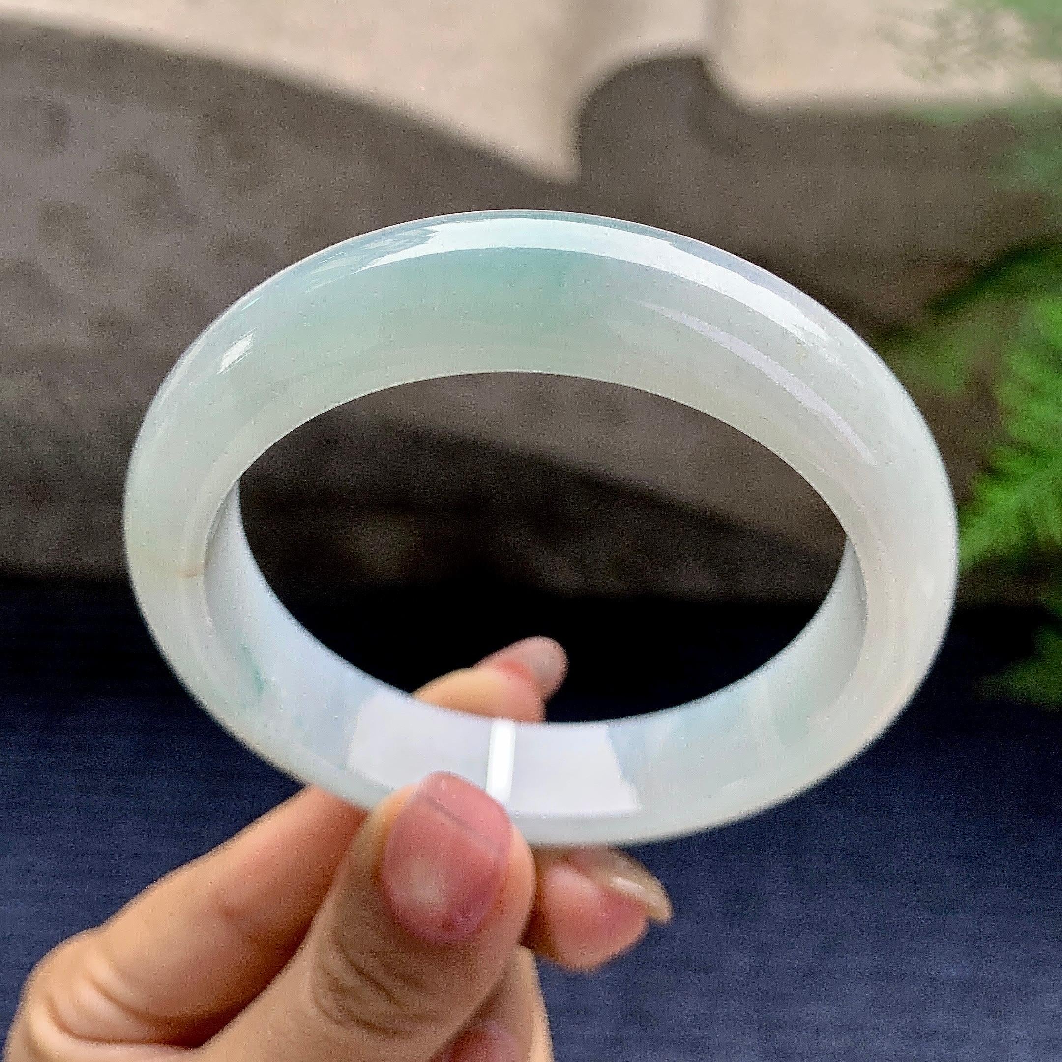 细糯种飘花平安镯（56.3mm）（yc280854）