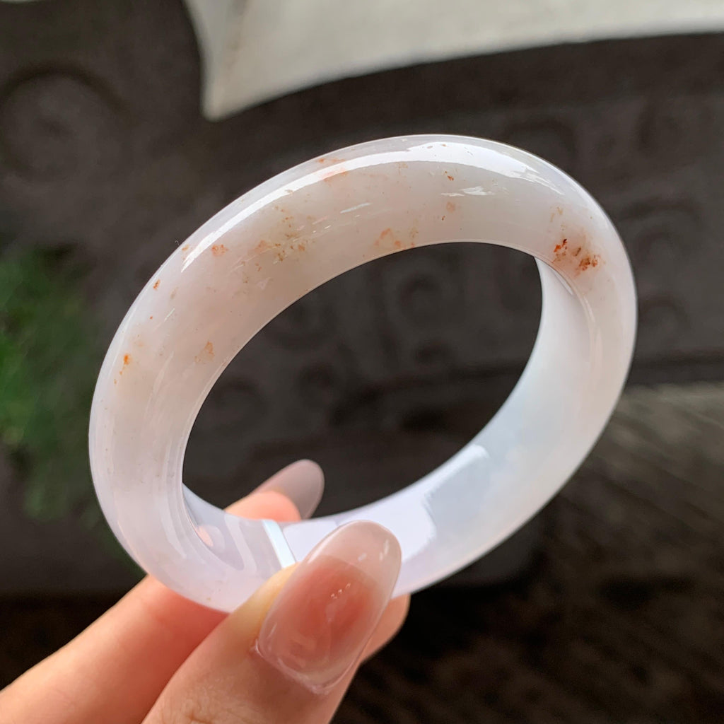 细糯种飘红翡正圈平安扣 50圈 天然A货缅甸翡翠（yc693089）