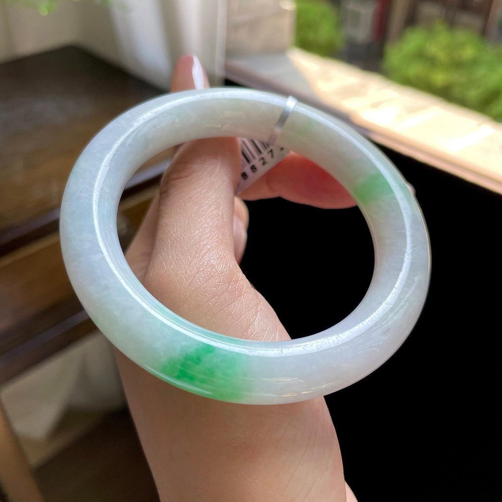 糯种阳绿白底青圆条 55圈（yc717236）