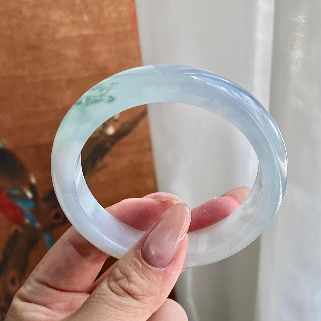 冰种飘花平安镯（57圈）（yc229036）