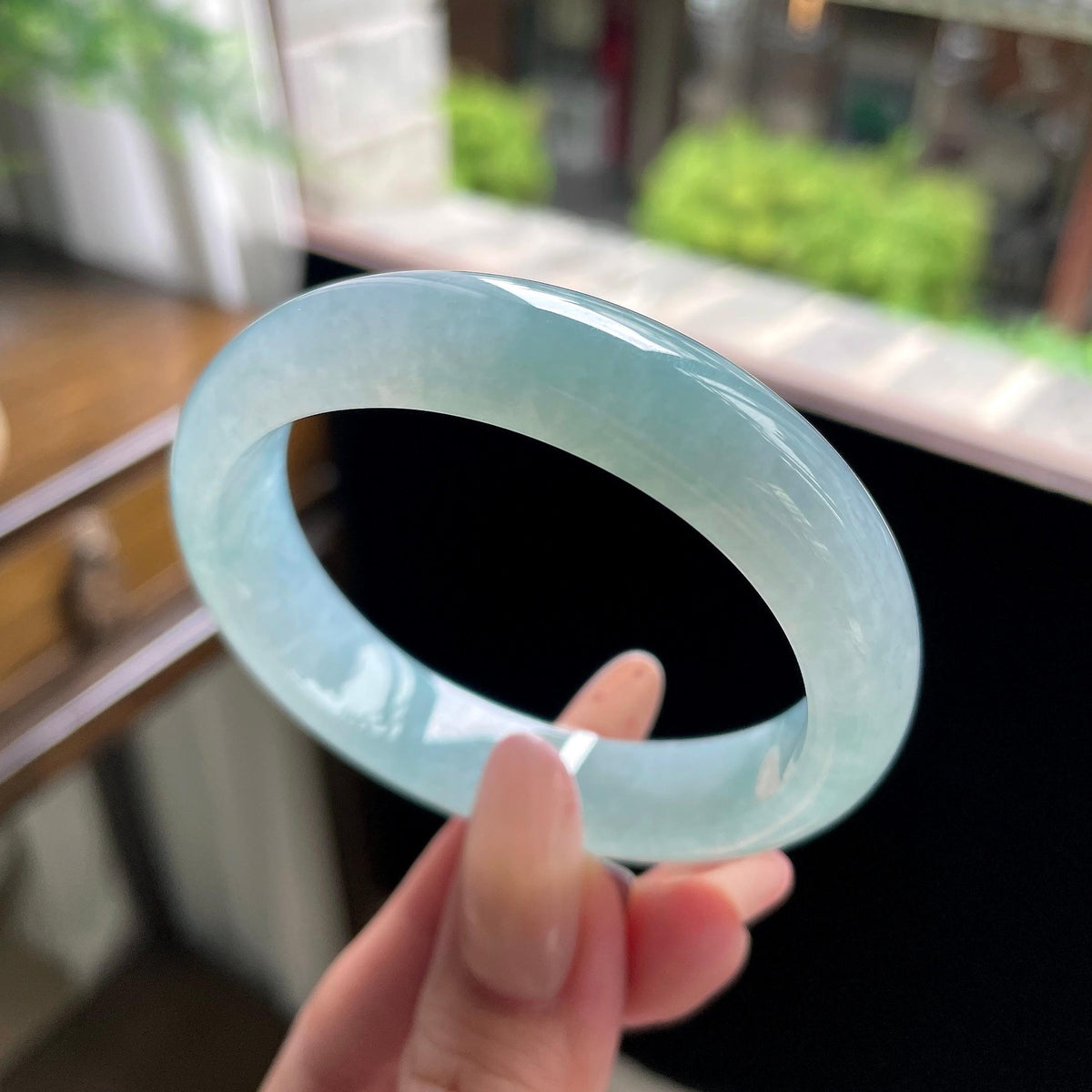 糯冰种晴蓝底贵妃 54.3圈 天然缅甸A货翡翠（yc696418）