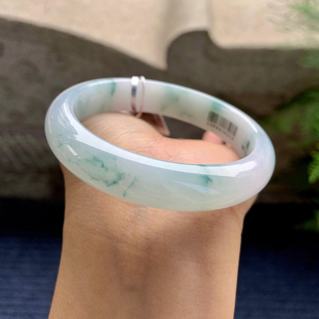 细糯种飘花平安镯（55.7mm）（yc280876）