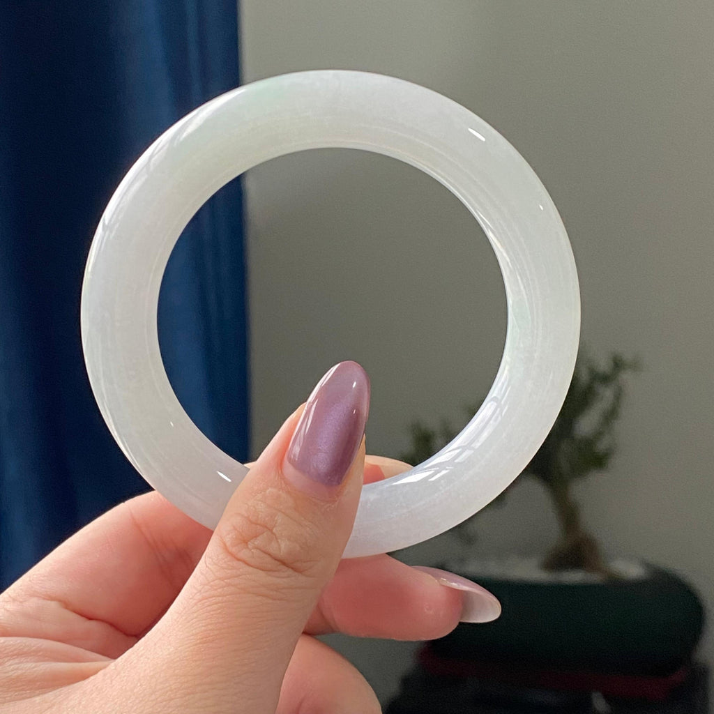 细糯种蓝底圆条手镯（56圈）（yc196178）