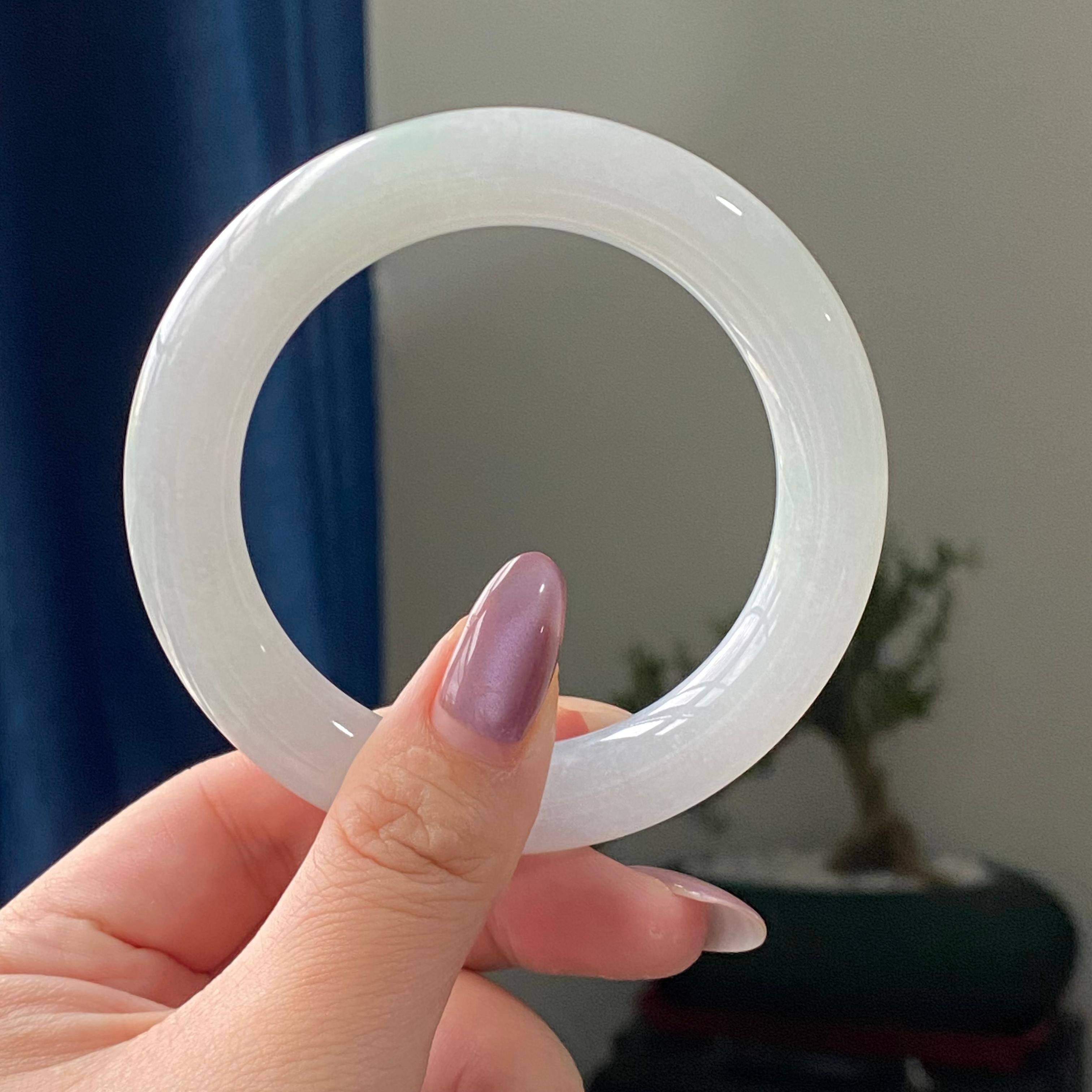 细糯种蓝底圆条手镯（56圈）（yc196178）