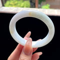 糯种黄翡洒金正圈平安镯 55.4圈 天然缅甸A货翡翠（yc522713）