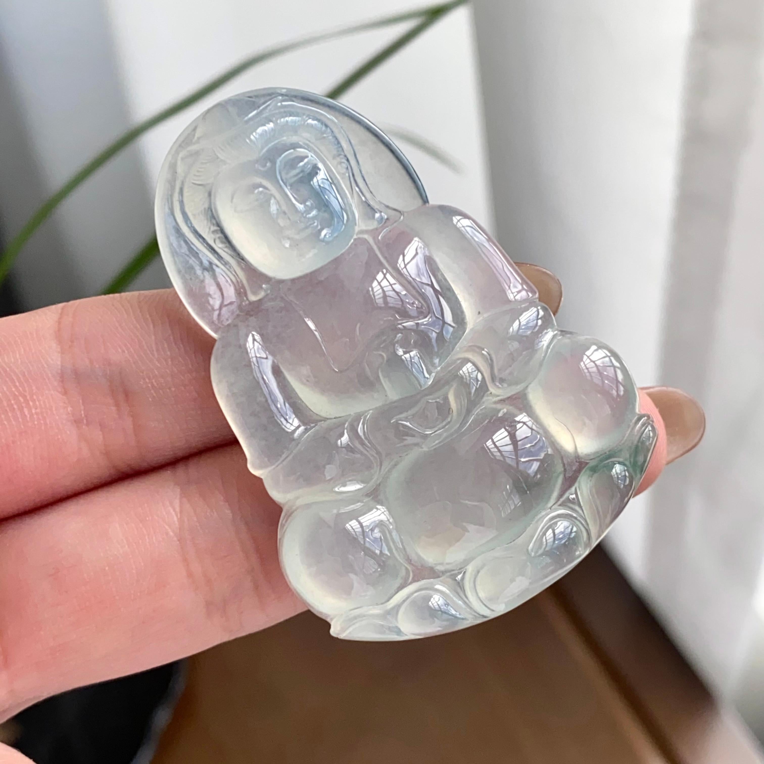 冰种飘花观音吊坠（yc262754）