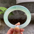糯冰晴水飘花圆条手镯（55.7mm）（yc017270）