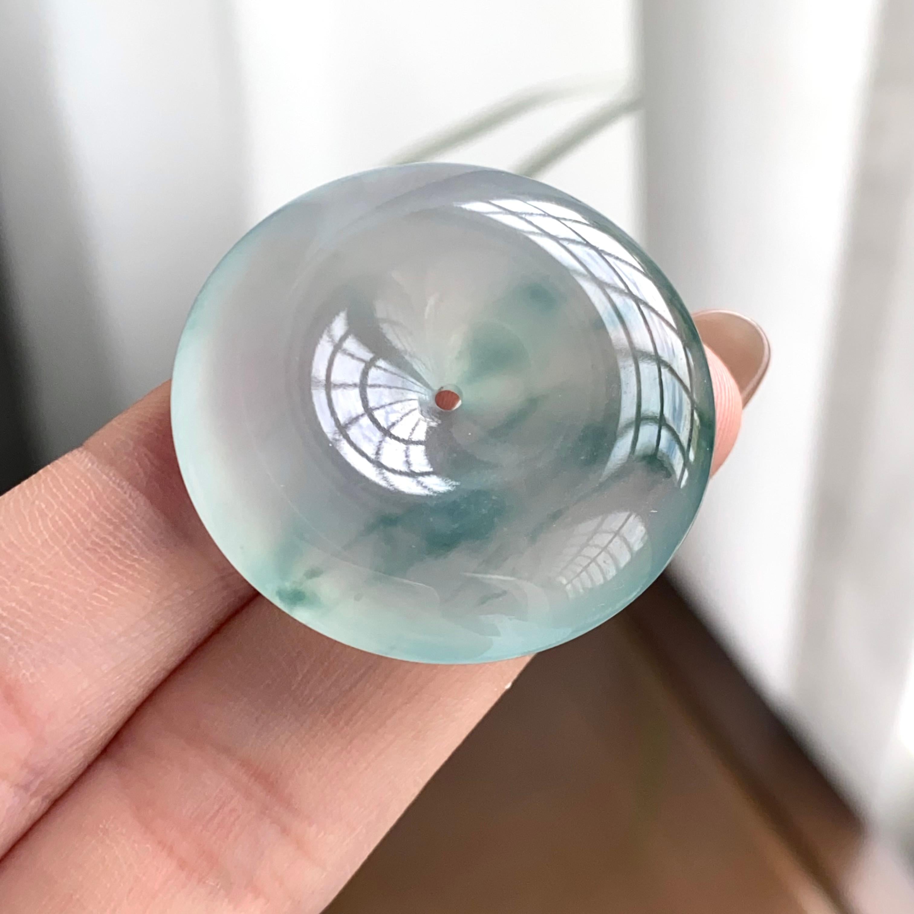 冰种飘花平安扣吊坠（yc262770）