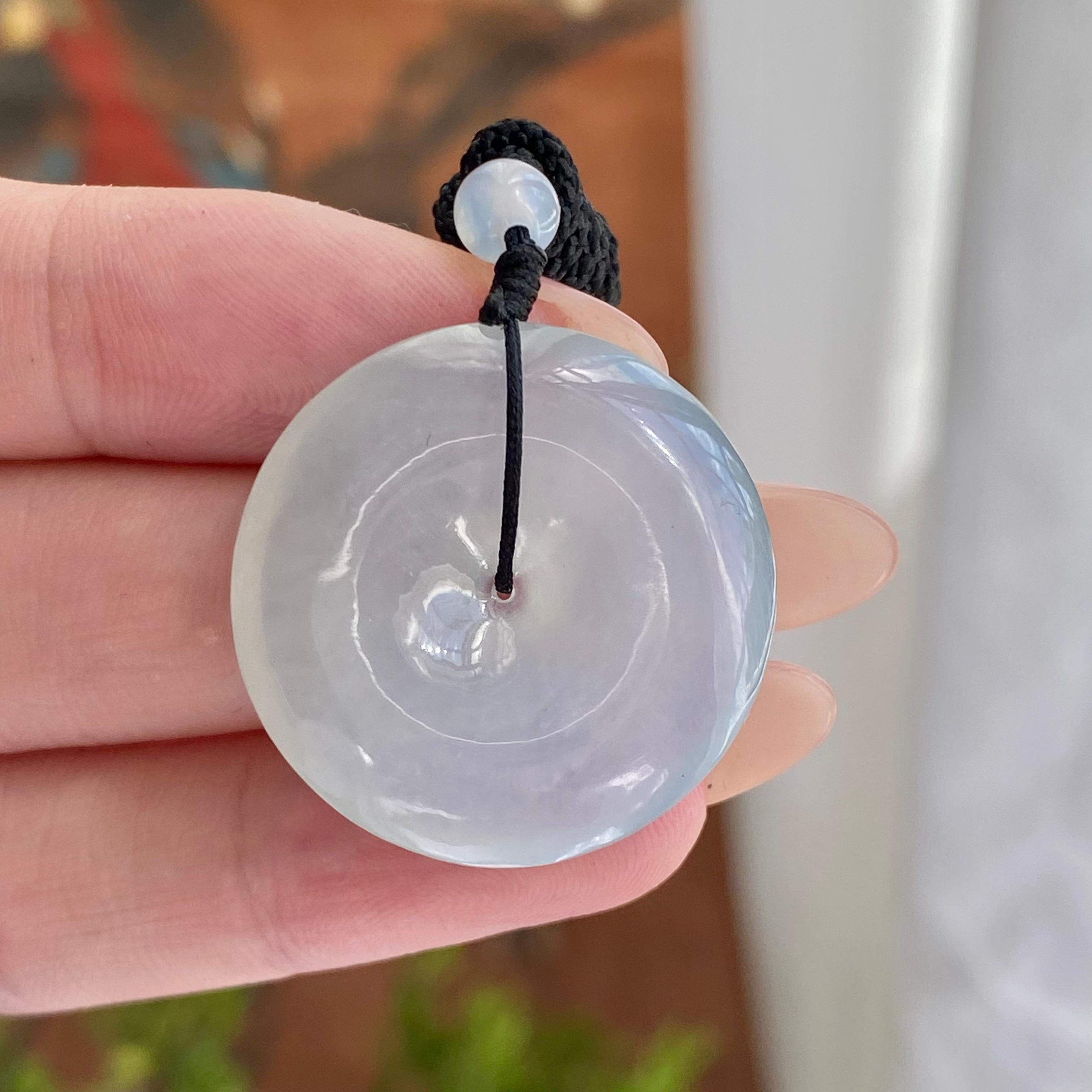 冰种白月光平安扣吊坠（yc233820）