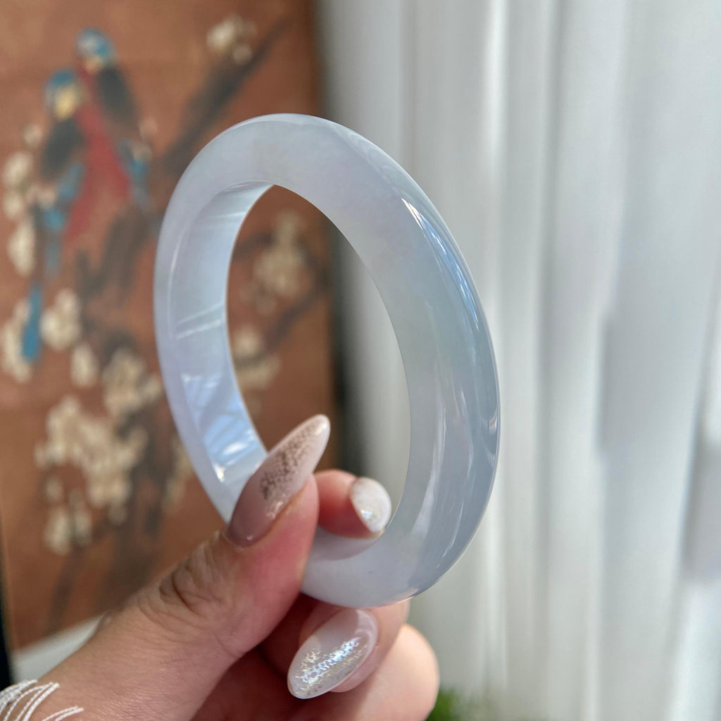 糯冰种淡春彩平安镯（59圈）（yc209984）