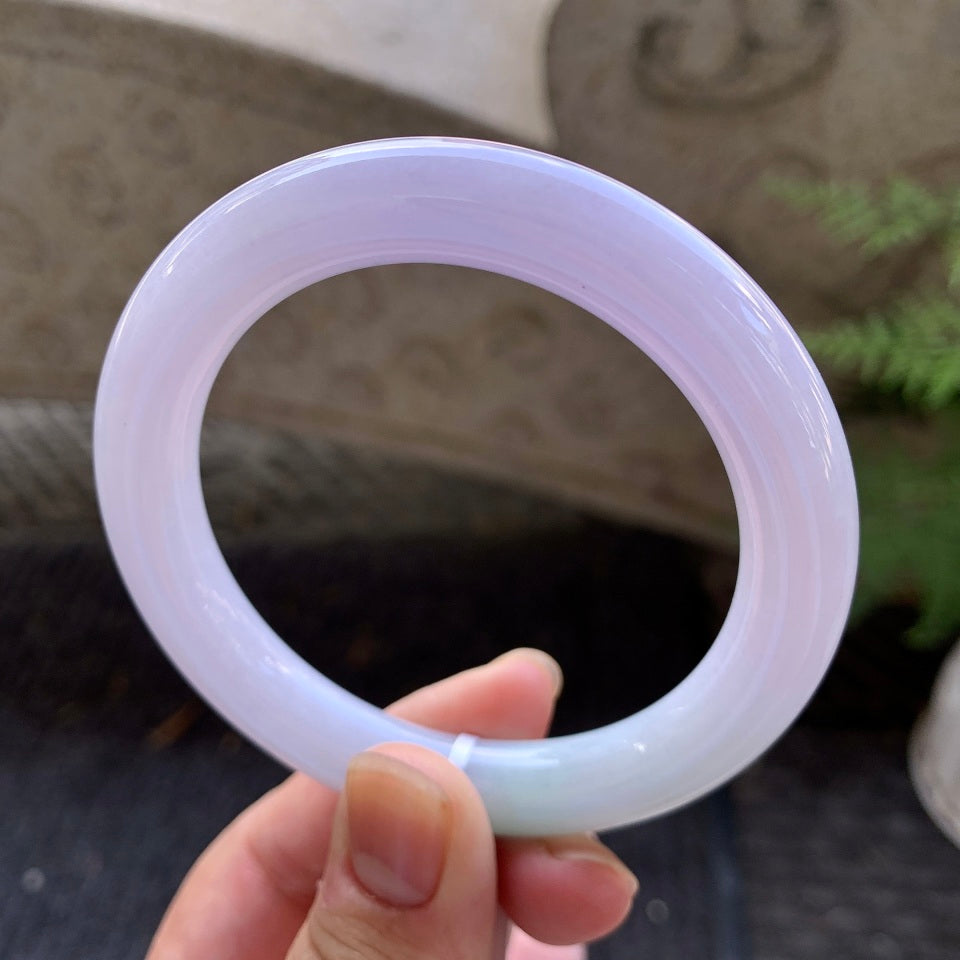 糯化淡春彩圆条手镯（56.6mm）（yc029136）