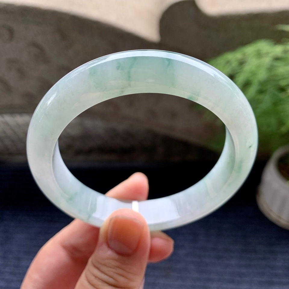 细糯种飘花平安镯（58.4mm）（yc097808）