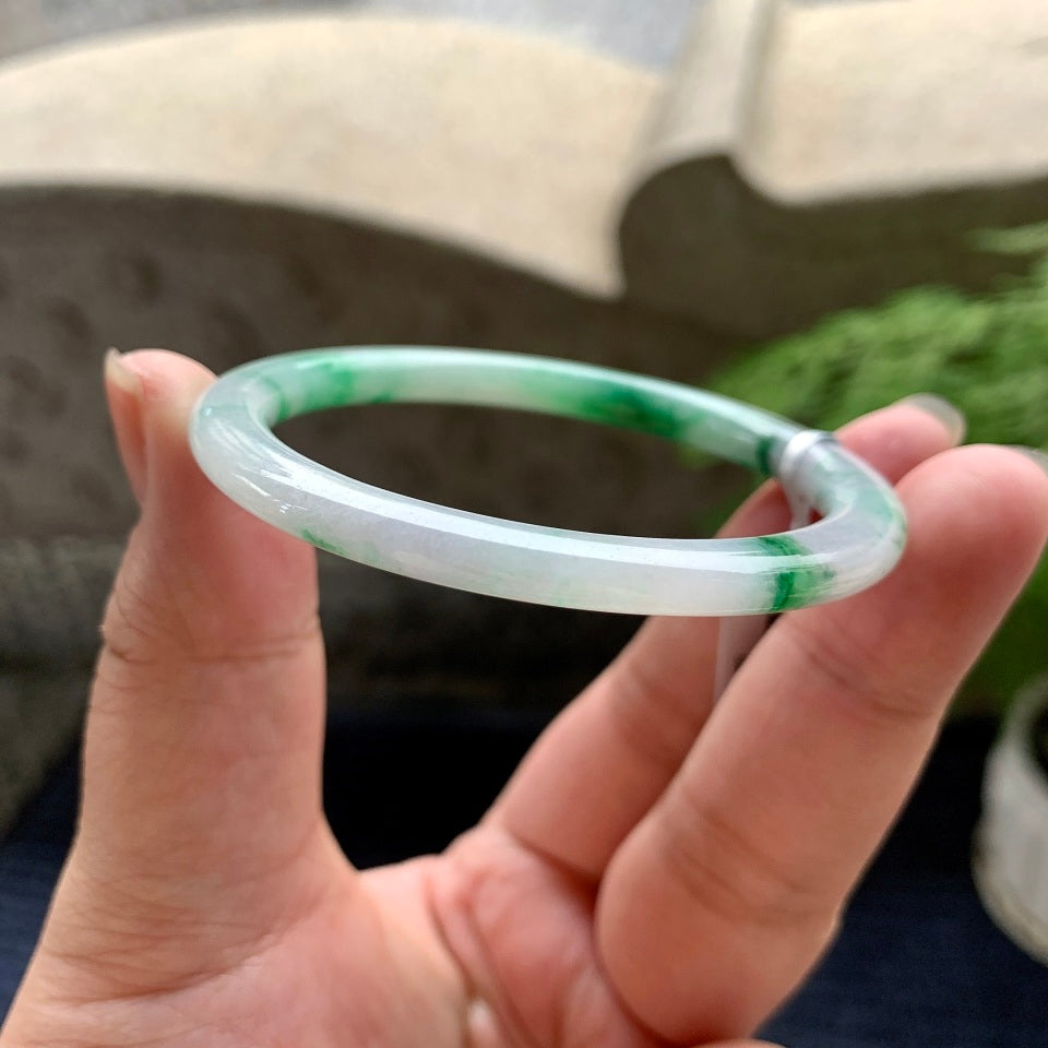 细糯种飘花圆条手镯（53mm）（yc096279）