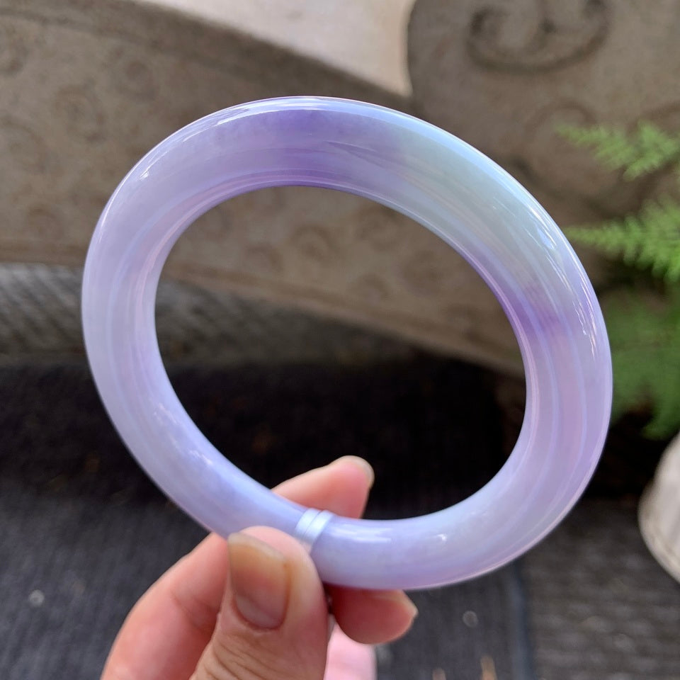 糯种紫罗兰圆条手镯（61mm）（yc029110）