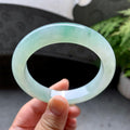 糯冰种飘花平安镯（59.4mm）（yc098115）
