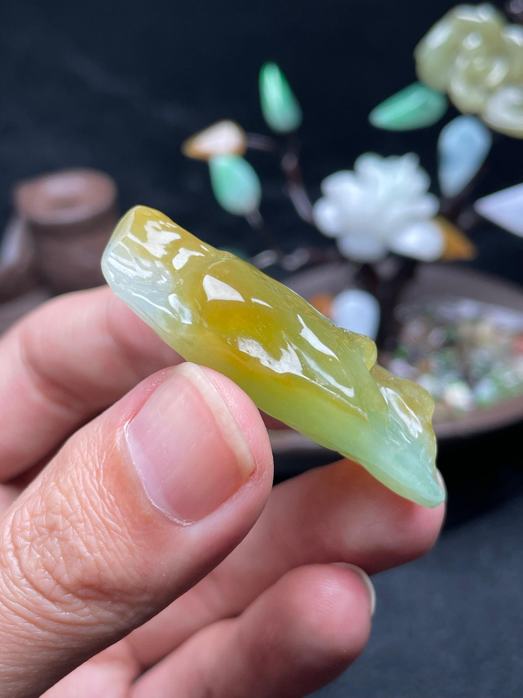 冰黄翡随形片料（yc530013）