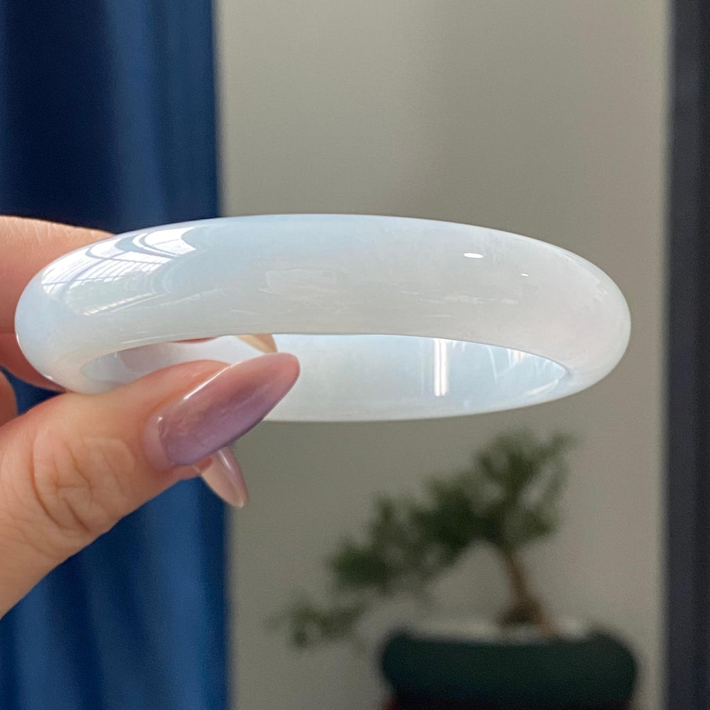 细糯种蓝底平安镯手镯（57圈）（yc196175）