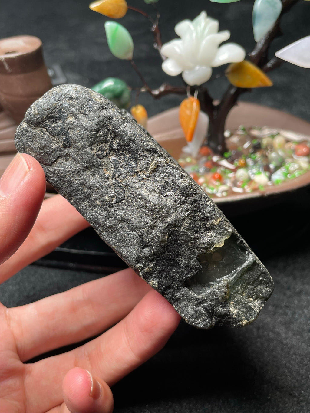 莫湾基开窗冰底飘花飘黄牌子料（yc497711）
