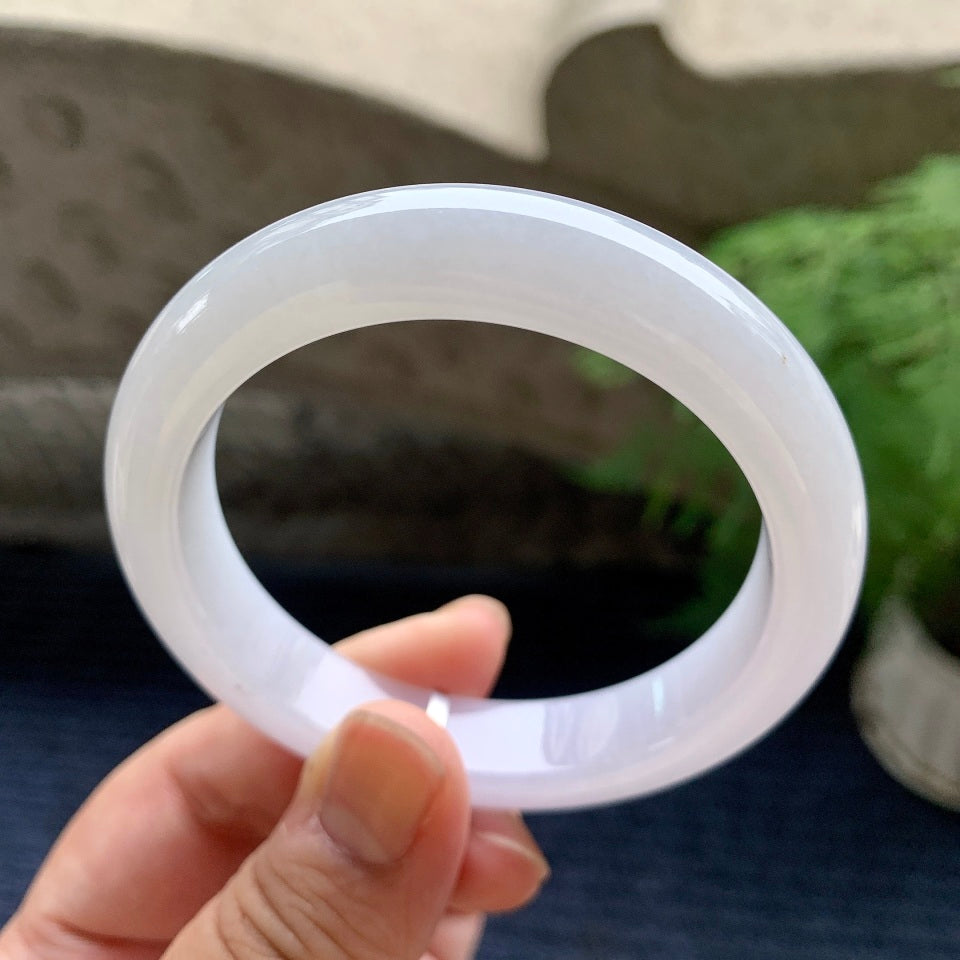 细糯种淡紫罗兰平安镯（55mm）（yc110751）