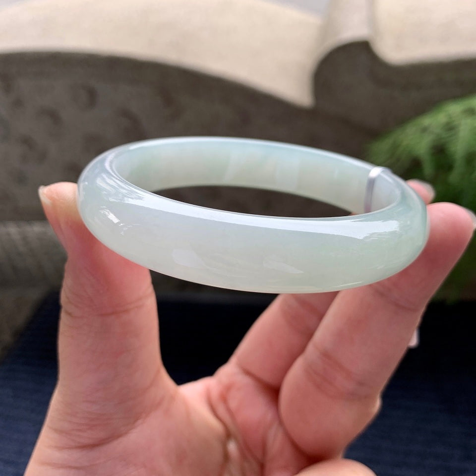 细糯种淡晴底平安镯（60mm）（yc088761）