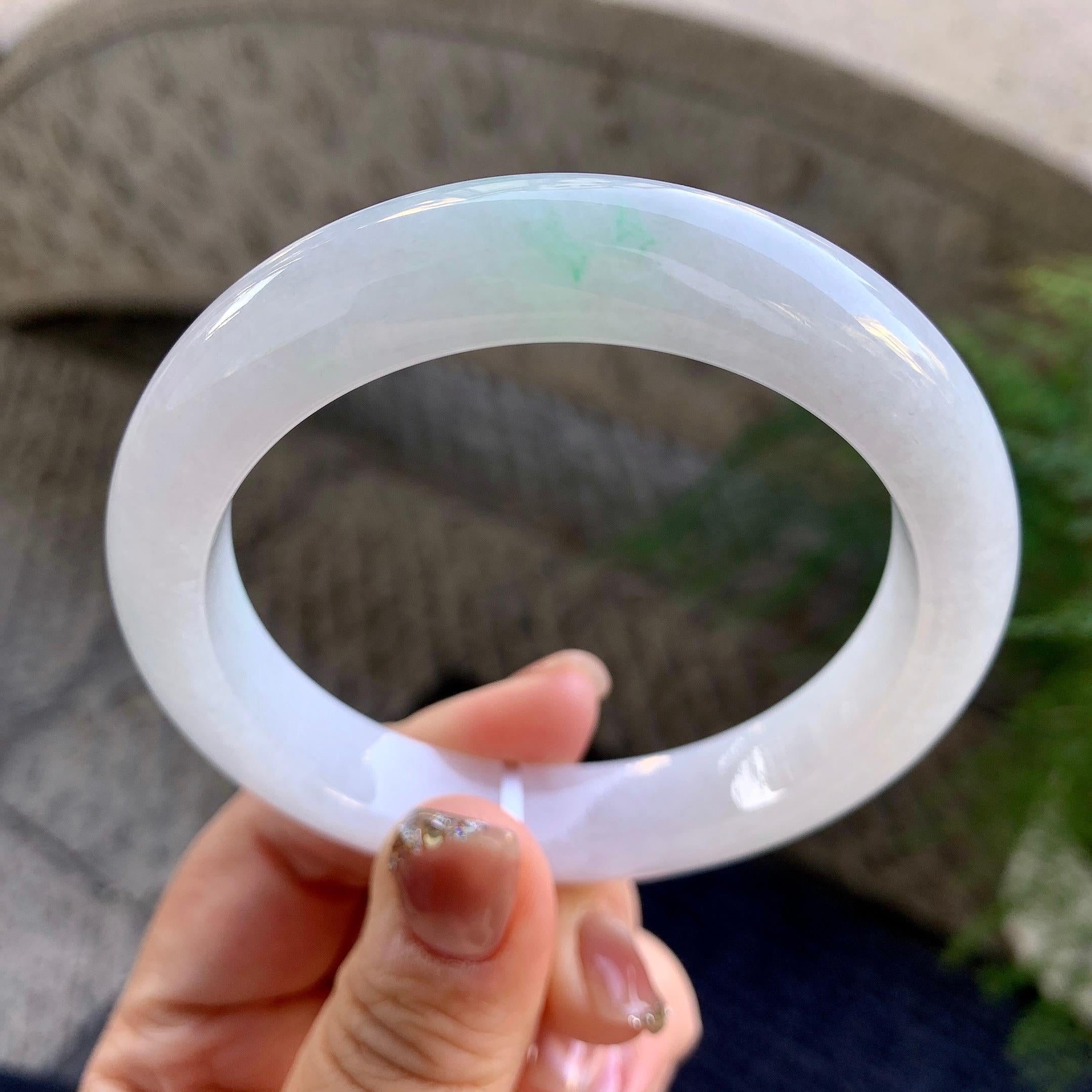糯种飘花平安镯（60.5mm）（yc276212）