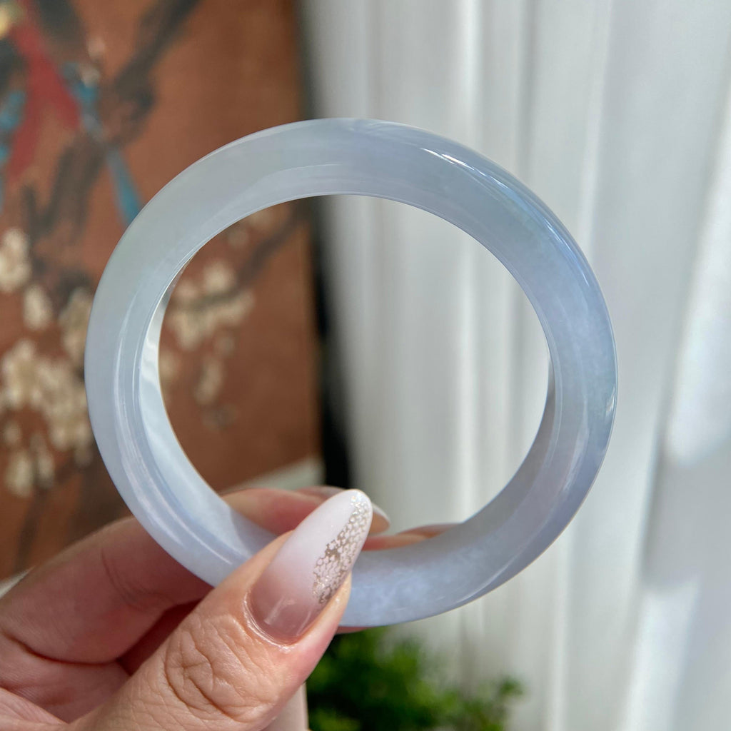 糯冰种淡春彩平安镯（59圈）（yc209984）