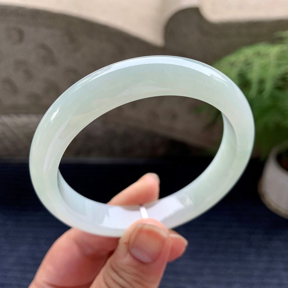 细糯种淡晴底平安镯（60mm）（yc088761）