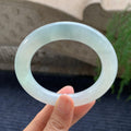 糯冰种晴底圆条手镯 55圈（yc709338）