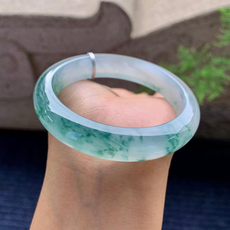 冰种飘花平安镯（57.6mm）（yc165878）