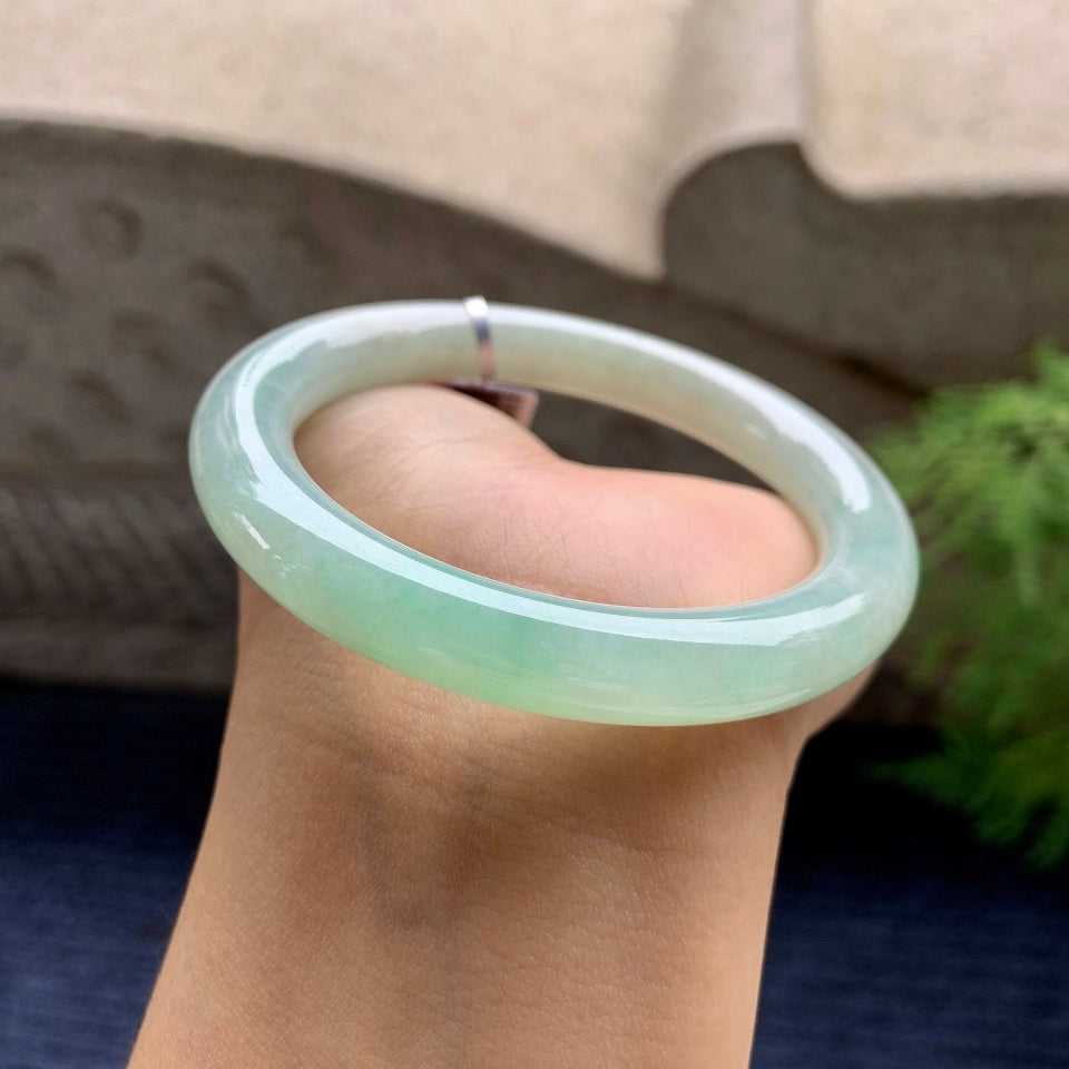 细糯种晴底圆条手镯（55mm）（yc094302）