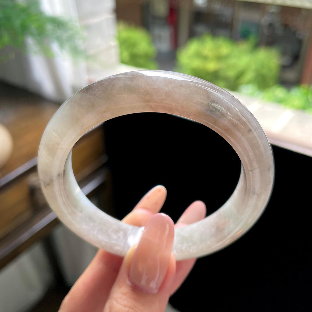 糯冰种茶色冰乌鸡正圈平安镯 56.3圈（yc707468）