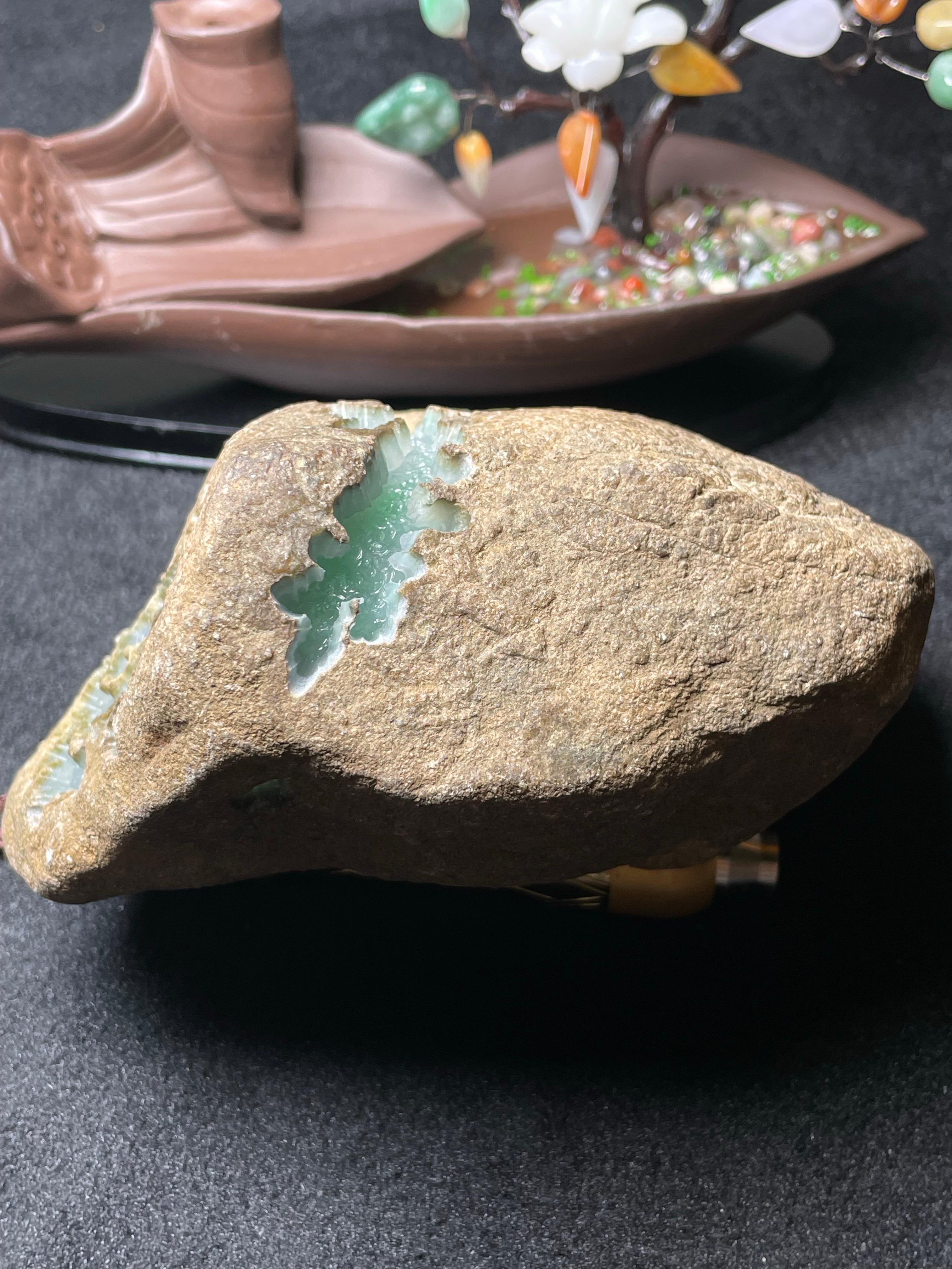莫西沙开窗春彩飘色手镯料（yc492353）