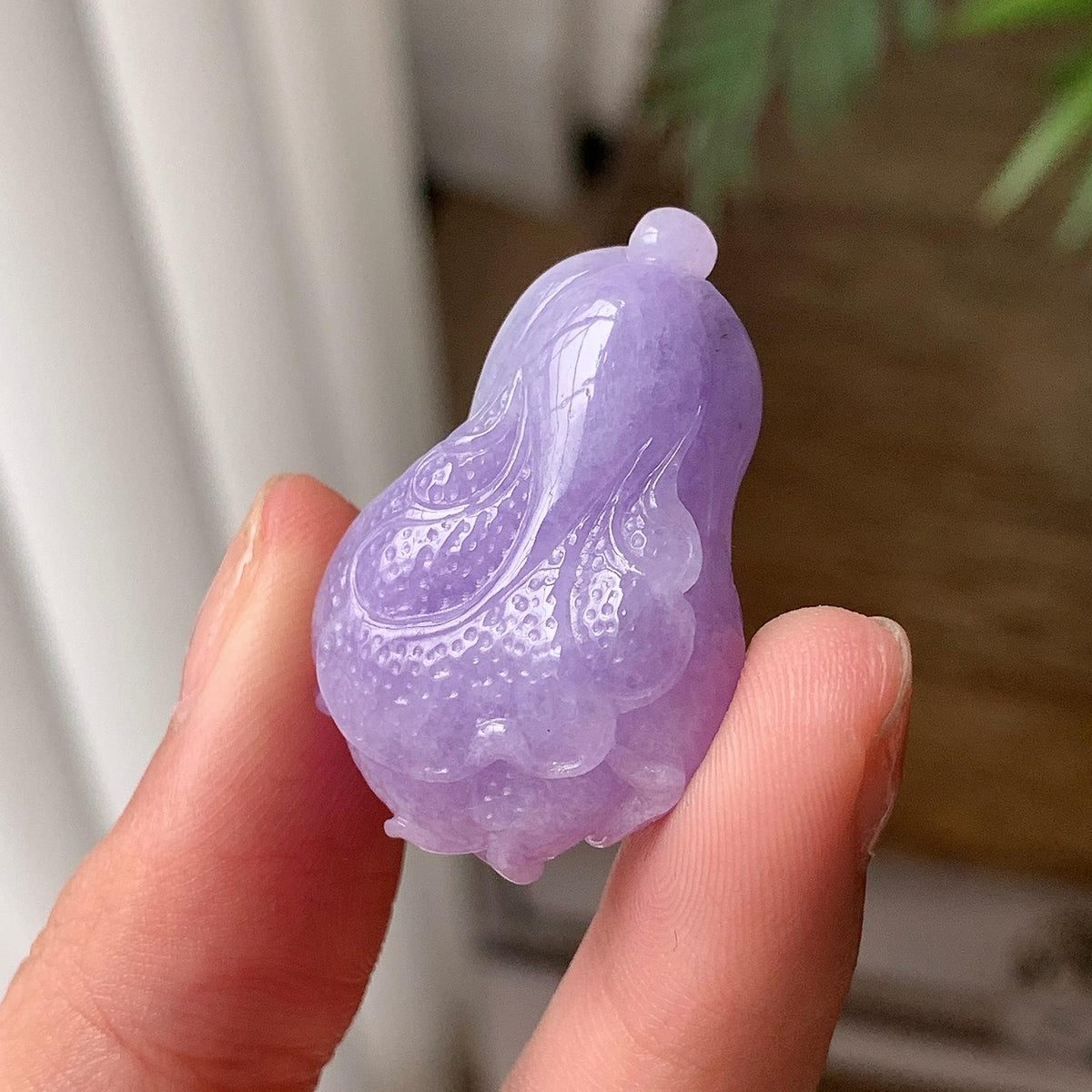 细糯种 紫罗兰白菜吊坠 天然缅甸A货翡翠（yc703367）